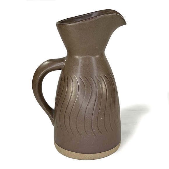 Marshall Studios Gordon Martz 1960s Indiana Stoneware Flowing Lines Pitcher - Picture 3 of 6